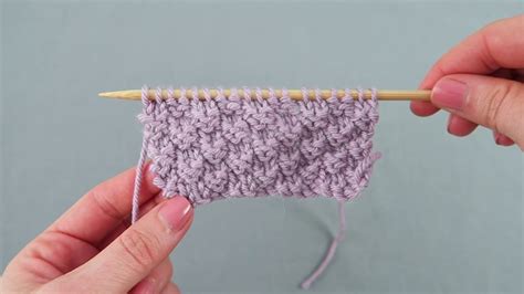 How To Knit Double Seed Stitch Usa Youtube
