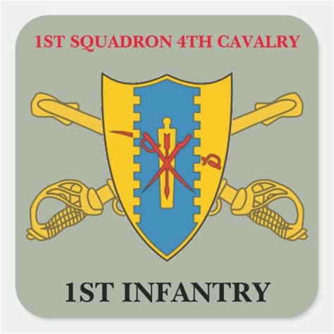 1st Squadron 4th Cavalry 1st Infantry Stickers