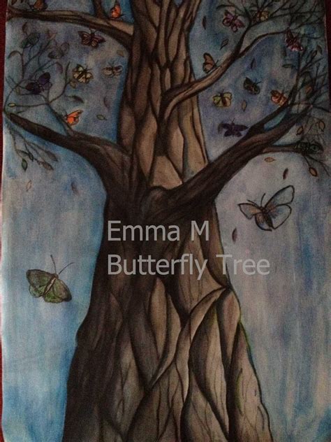 Butterfly Tree · A Drawing Or Painting · Art And Drawing On Cut Out Keep