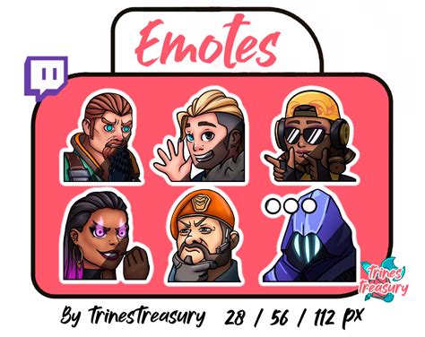 6 Pack Valorant Emotes For Twitch Includes Breach Sova Etsy