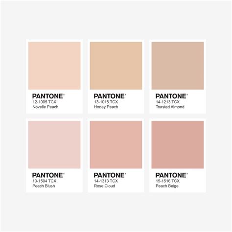 The Pantone Palette Is Shown In Different Shades