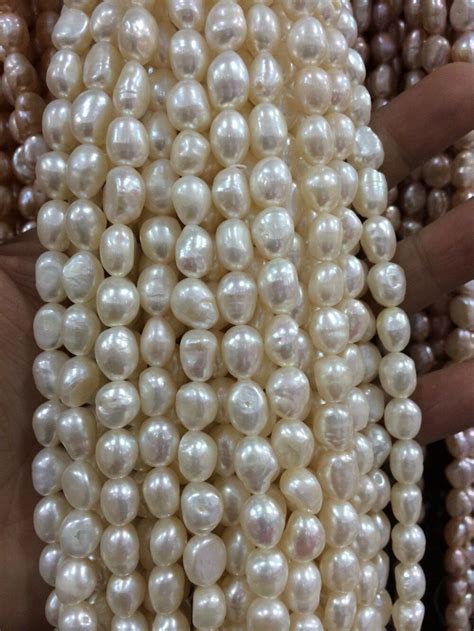 Natural Freshwater Baroque Pearl Mm Irregular White Freshwater Pearls Loose Beads