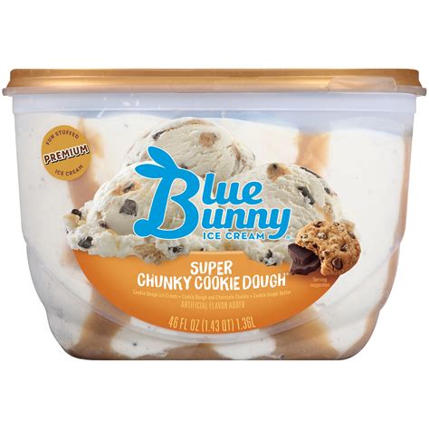 Blue Bunny Super Chunky Cookie Dough Premium Ice Cream 46 Fl Oz