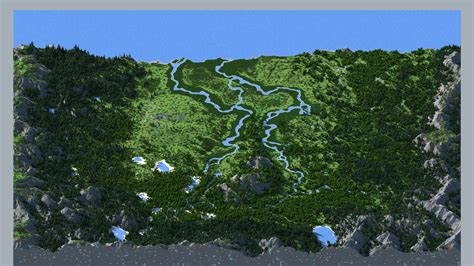 Mountain Rivers 3000x3000 Worldpainter Minecraft Map