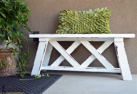 Here are 20 great diy pallet patio furniture tutorials and step by step guides that you should try this summer! Double X Bench Plans - Her Tool Belt