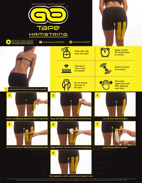 Simple Kinesiology Taping Instructions For Hamstring Kinesiology