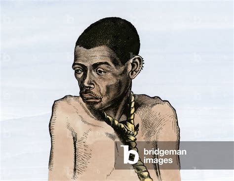Image Of Skinny Face Of An African Slave Tied By A Rope