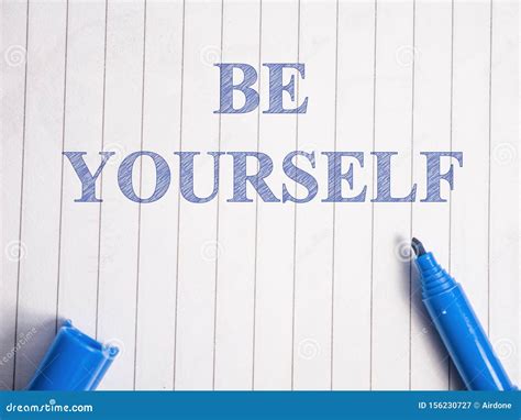 Be Yourself Motivational Business Words Quotes Concept Stock Image