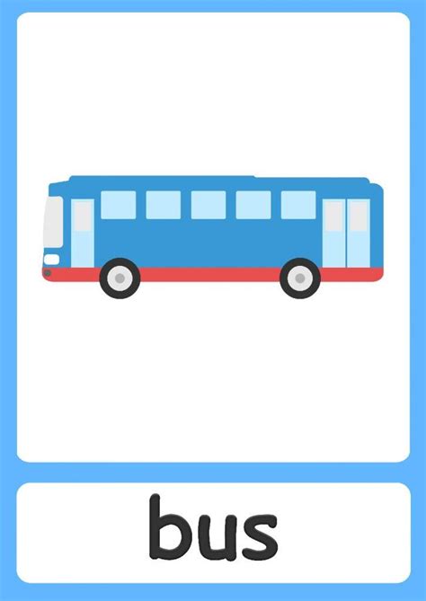 Transport Flashcards For Kids Transportation Preschool Flashcards