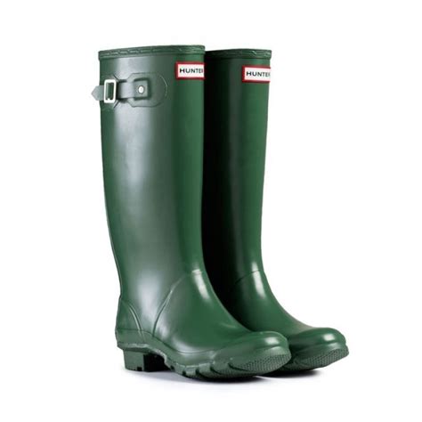 Hunter Huntress Womens Tall Wellington Boots Green Buy At Shuperb