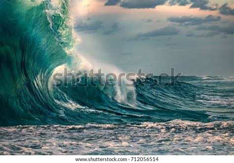 Huge Ocean Wave During Storm Sea Stock Photo Edit Now 712056514