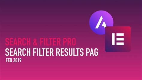 Search And Filter Pro With Elementor Youtube