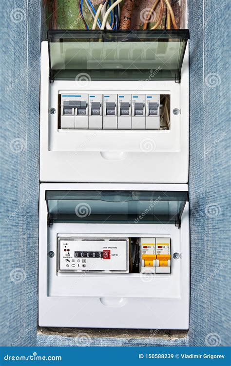 Wiring Diagram Of House Electrical Fuse Box Stock Image Image Of Gear