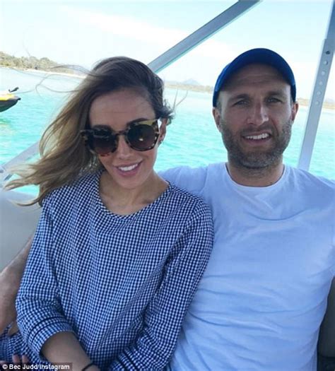 rebecca and chris judd pose for a loved up selfie in noosa daily mail online