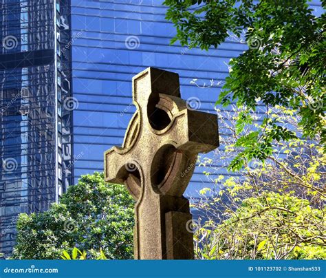 The Anglican Stone Church Cross Stock Photo Image Of Hongkong