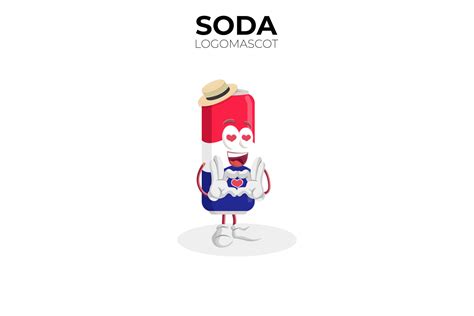 Cartoon Soda Mascot Vector Illustration Of A Cute Soda Character