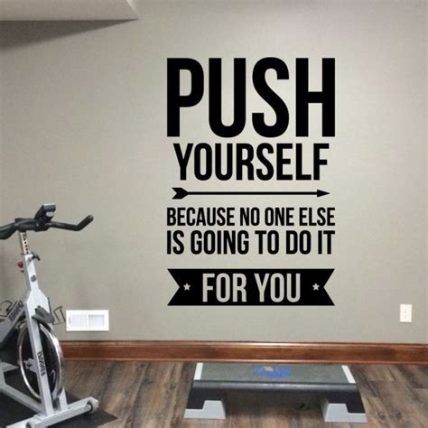 Wall Designer Gym Wall Art Sticker Push Yourself Because No One