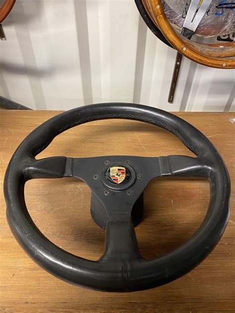 Porsche Steering Wheel In Black Leather Franco Lembo Automobilia