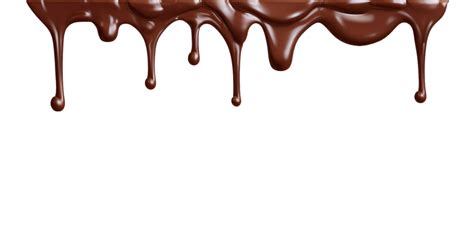 Geschmolzen Schokolade Tropft Isoliert Auf Ein Transparent Hintergrund