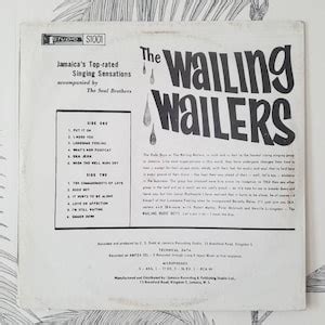 The Wailing Wailers Vinyl Record VINTAGE Made In Jamaica Etsy