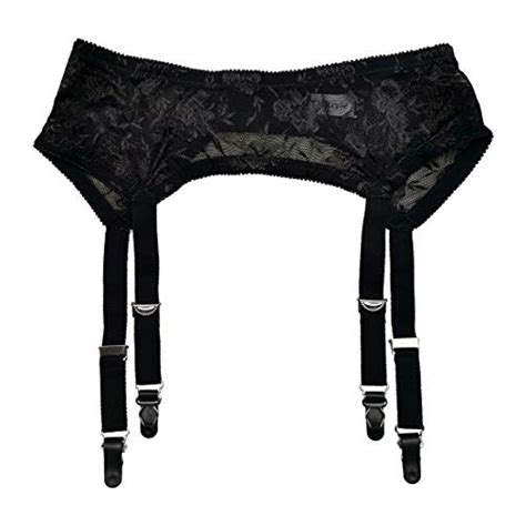 Women S Mysterious Sexy Black Vintage Metal Clips Garter Belts For