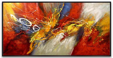 Large Abstract Painting Original Contemporary Modern Wall Art Hand Painted Horizontal Painting