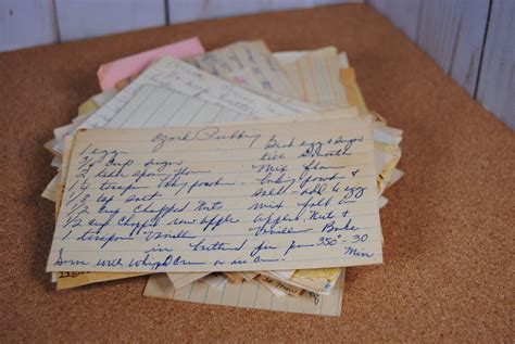 Vintage 1940 S Recipe Cards Handwritten And Hand Typed Rezfoods