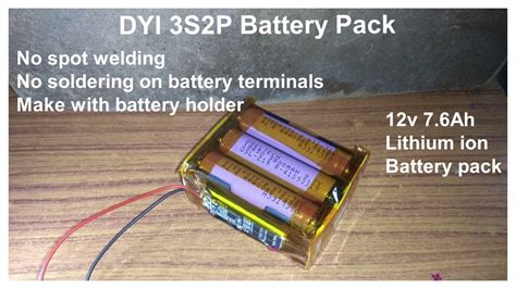 Diy Battery Pack With Battery Holder 3s2p Youtube