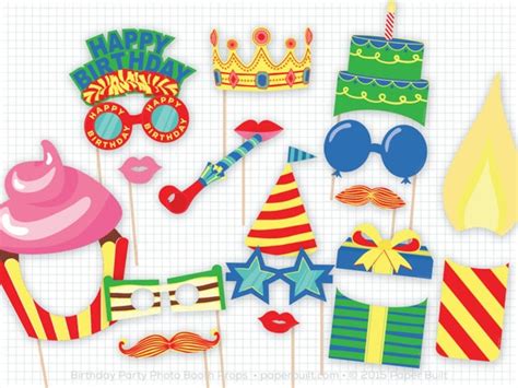 Birthday Party Photo Booth Props Photobooth Props Boy Etsy