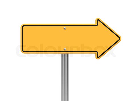 Directional Arrow Road Sign Stock Image Colourbox