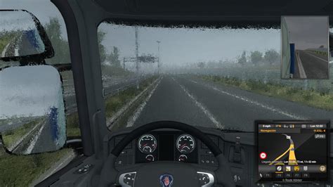 Realistic Rain V26 Old Heavy Rain Ets2 135 Mod Euro Truck
