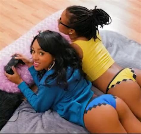 Video From Brazzers Ad Of Two Super Cute Black Gamers Sharing White