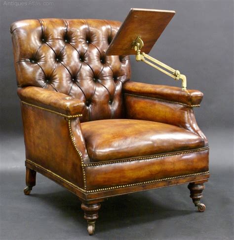 A Large Leather Upholstered Reading Chair Antiques Atlas