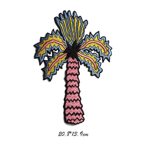 1piece High Quality Beautiful Coconut Tree Embroidered Patch Applique