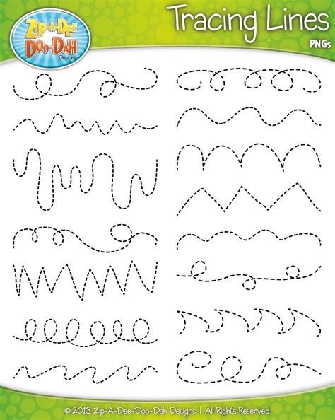 Tracing Lines Clipart Set 2 — Includes 15 Graphics Tracing Lines