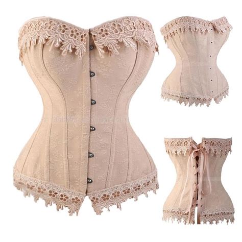 Embroidered Lace Up Over Bust Corset Pink Corset Burlesque Corset