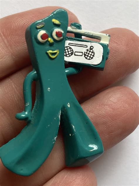 Gumby Enamel Metal Pin Rare With Boom Box Art C Gem