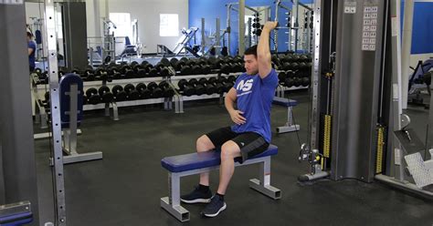 Seated Reverse Grip One Arm Overhead Tricep Extension Video Exercise