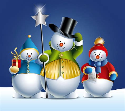 Cute Snowmen Christmas Merry Snowman Hd Wallpaper Peakpx