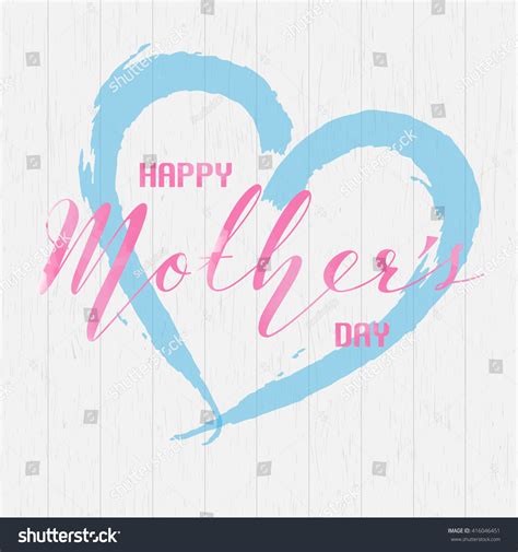 Happy Mothers Day Wording Plank Wood Stock Vector Royalty Free