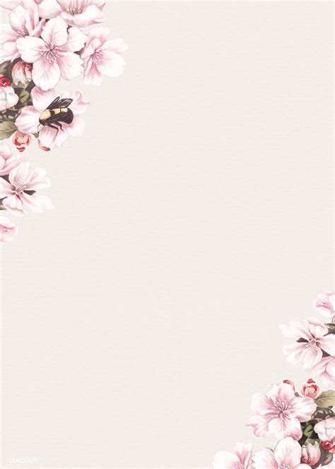 Blank Pink Floral Card Design Free Image By Vector