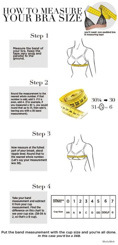 How To Measure Bra Size Infographic