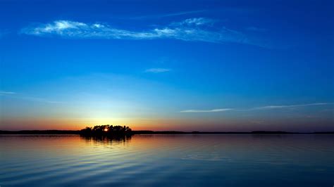 Lake Under Blue Sky During Sunset Evening Hd Sunset Wallpapers Hd Wallpapers Id 55609