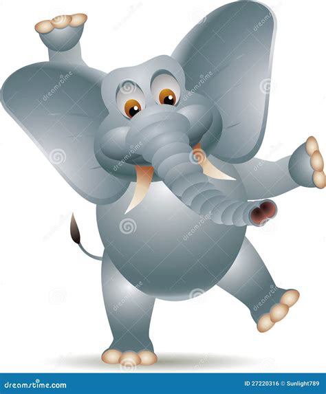 funny elephant cartoon royalty free stock image image 27220316