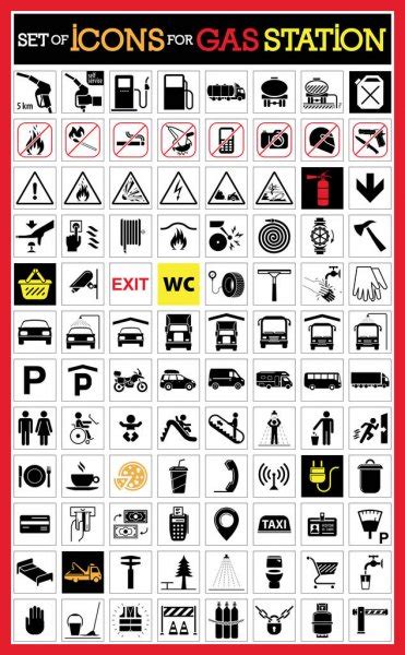 Collection Of Pictograms And Signs For Aqua Park Stock Vector Image By