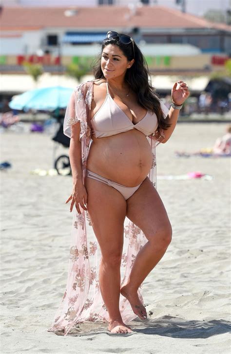 Pregnant Casey Batchelor On The Beach In Tenerife Hawtcelebs