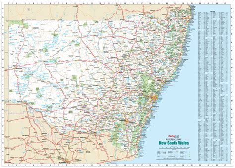 Laminated Map Of New South Wales For The Wall