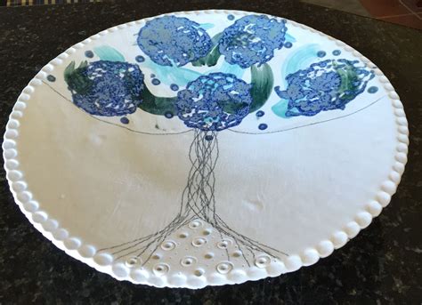 Chip and dip serving dish platter in birch bark pattern. Stoneware platter. Hand made by me Px | Pottery, Stoneware