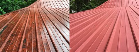 Inspect the surface for rusty areas and remove all rust down to the bare metal, using tools appropriate to the extent of the rust. How to Clean Metal Roofing | How to clean metal, Metal