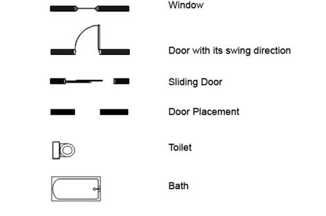 The door is a basic floor plan symbol representing a door, you can adjust the angle of the door opening by dragging the control point. Architectural Floor Plan Symbols | Floor plan symbols ...